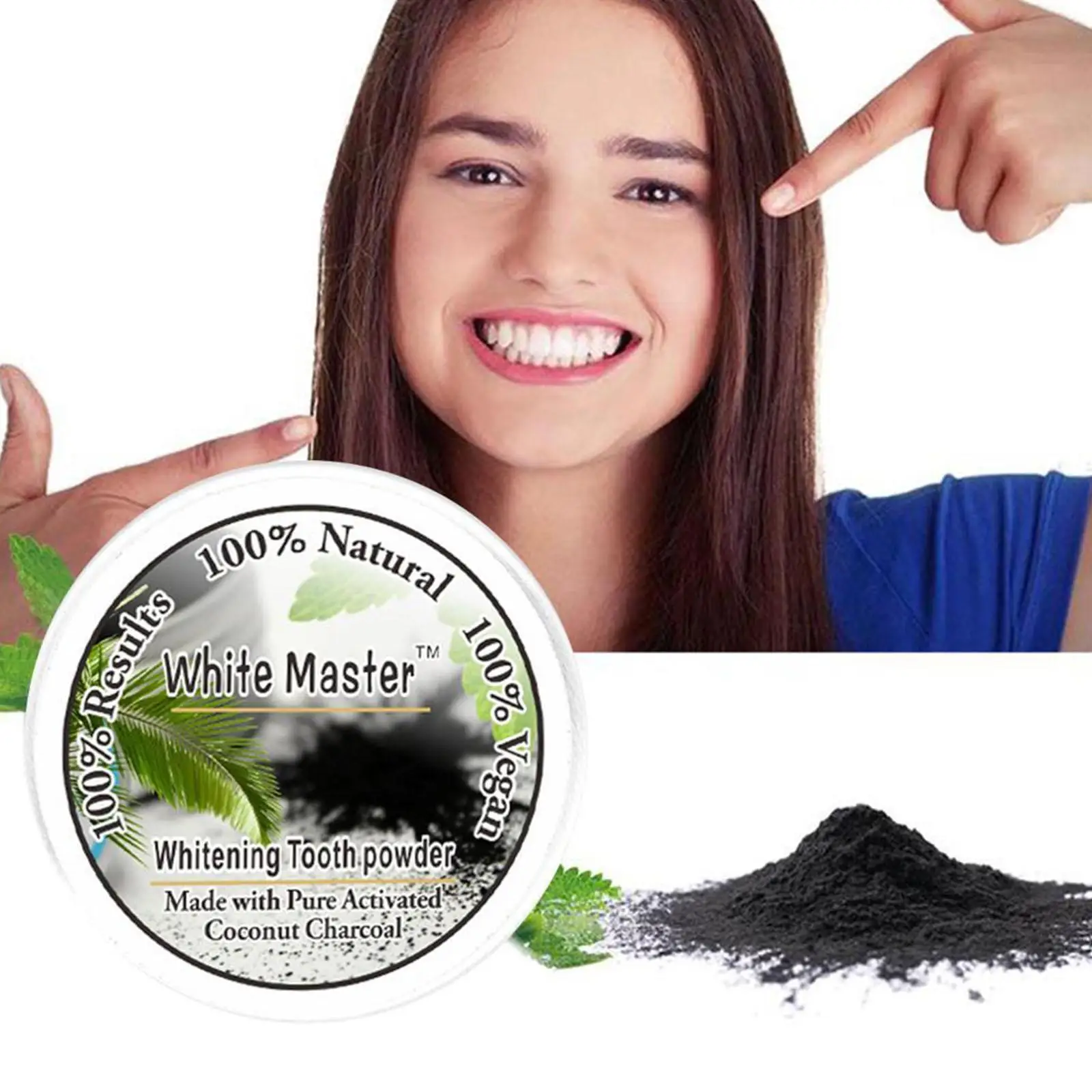 

Bamboo Charcoal Tooth Whitener New Natural Activated Charcoal Cleaning Powder Strong Formula Teeth Whitening Black Tooth Powder