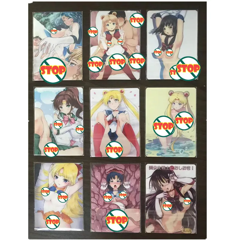 

9pcs/set Limited Edition Japan Anime TCG Sailor Moon Cards Collections Pretty Girl Warrior sexy pornography collectible cards