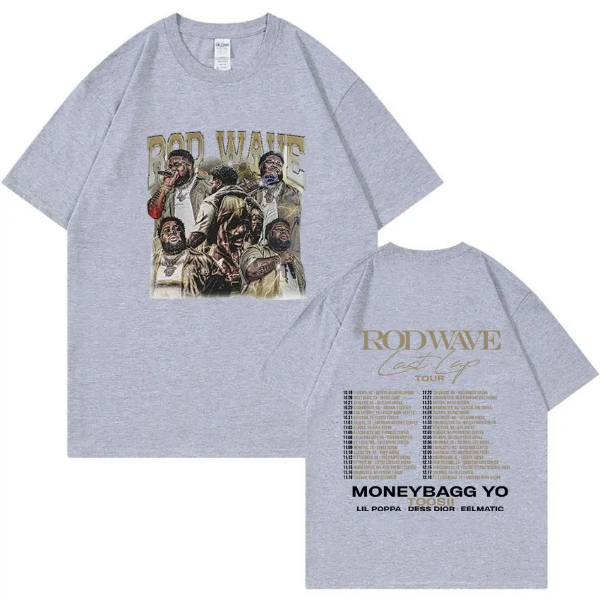 Рэпер Rod Wave Last Lap Tour 2024 новый альбом футболки мужские винтажные модные хлопковые с