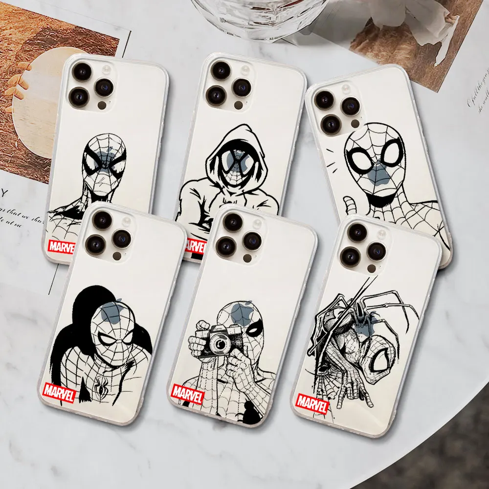 Прозрачный чехол из ТПУ для Apple iPhone 11 14 15 16 12 Pro Max 7 8 Plus 13 Mini XR X XS