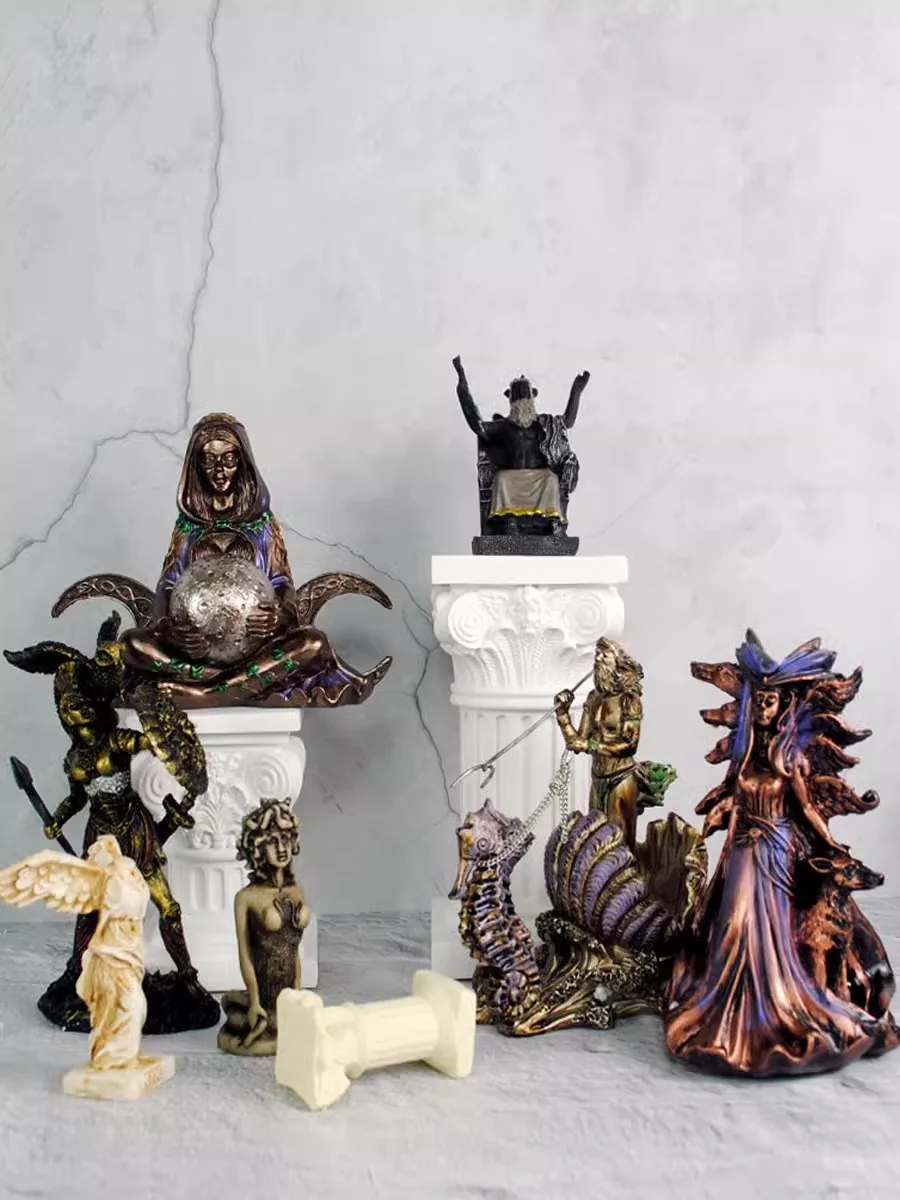 Зевс Победа Богиня Луна Афина Статуя из Смолы Матери Земли Туристический Сувенир