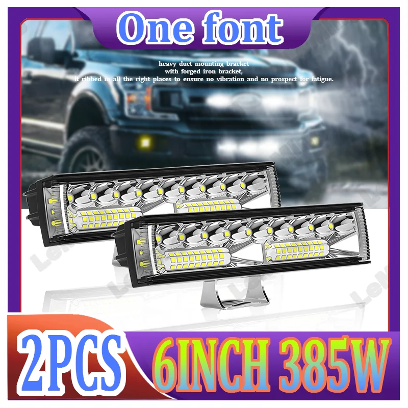 

LeMing 12V 24V LED Work Light Bar 6inch Spotlight LED Fog Lights for Moto Offroad Atv 4x4 Tractor Truck Car