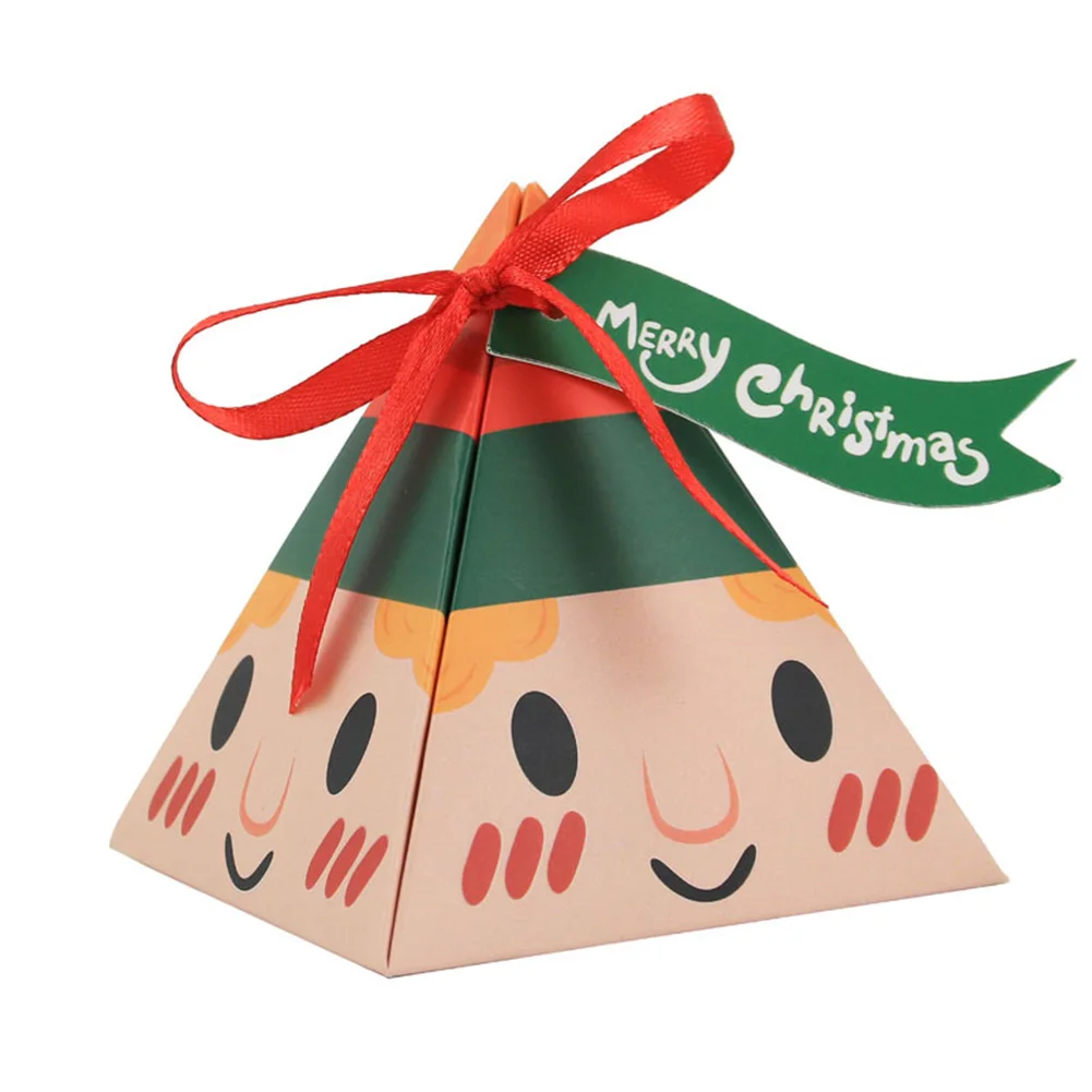 

Paper Christmas Gift Boxes Candy Box Gift Bags Cartoon Pattern Christmas Tree Pendants DIY Cookie Candy Navidad