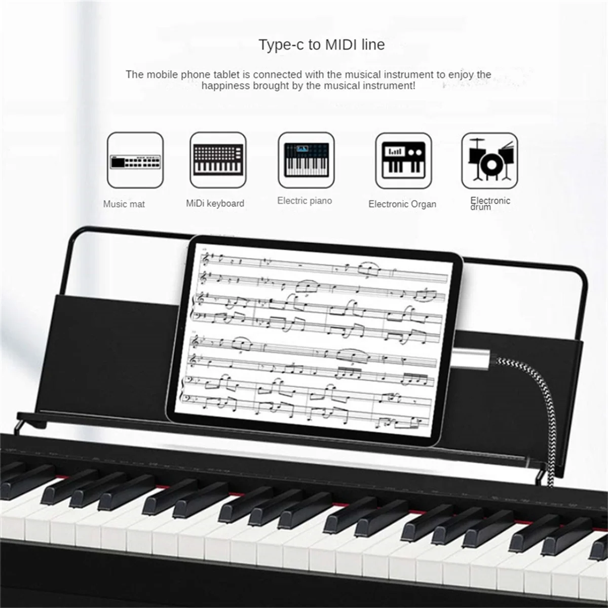 Тип C — MIDI-кабель USB B 2.0 Кабель принтера Шнур сканера для принтеров AiO HP Canon Samsung и