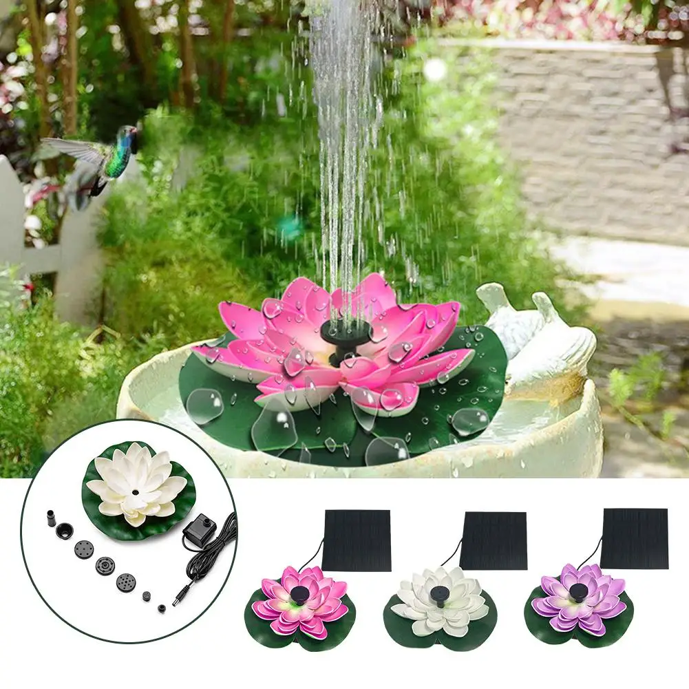 

Mini Solar Water Fountain Pool Bird Bath Garden Decor Pond Waterfall Waterscape Tank Decoration Garden Outdoor Fish S V6U9