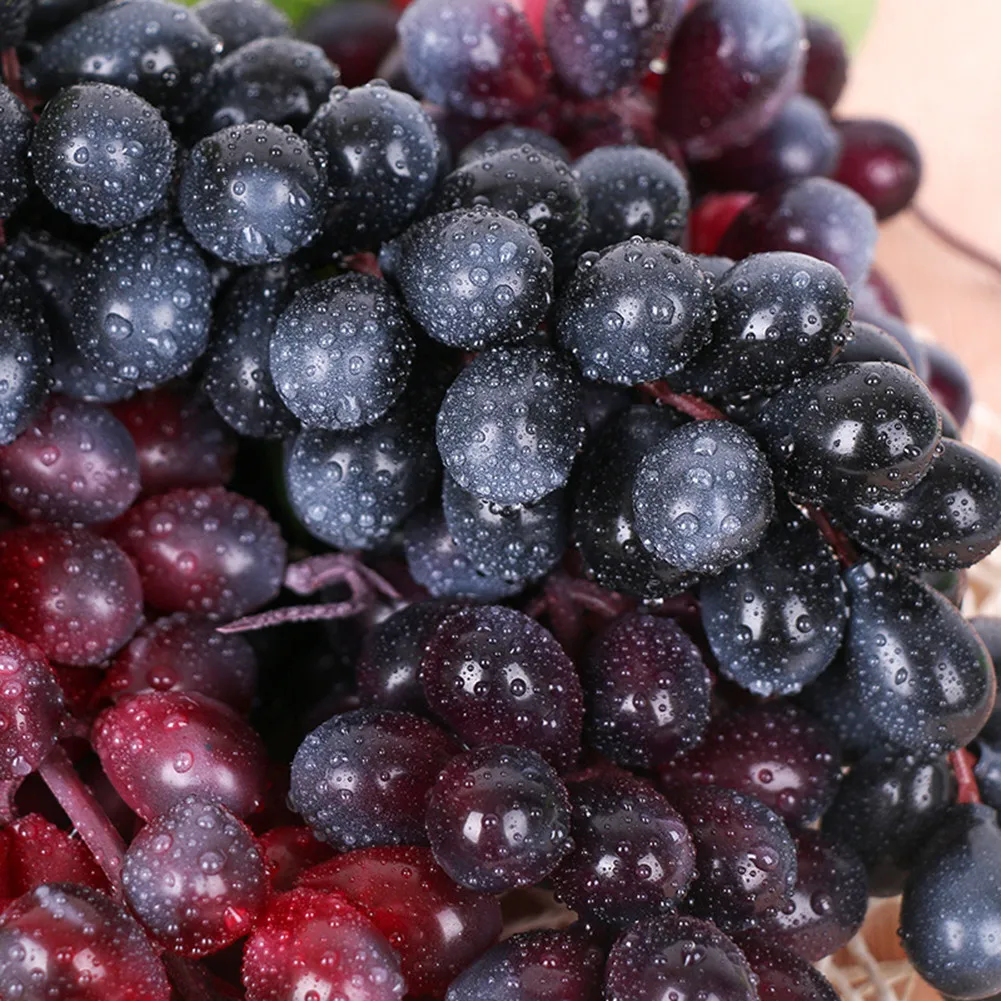 

1Bunch Of Grape Artificial Fruit Grape Food Lifelike Fake Fruits Plant For Home Office Party Decoration Accessories High Quality