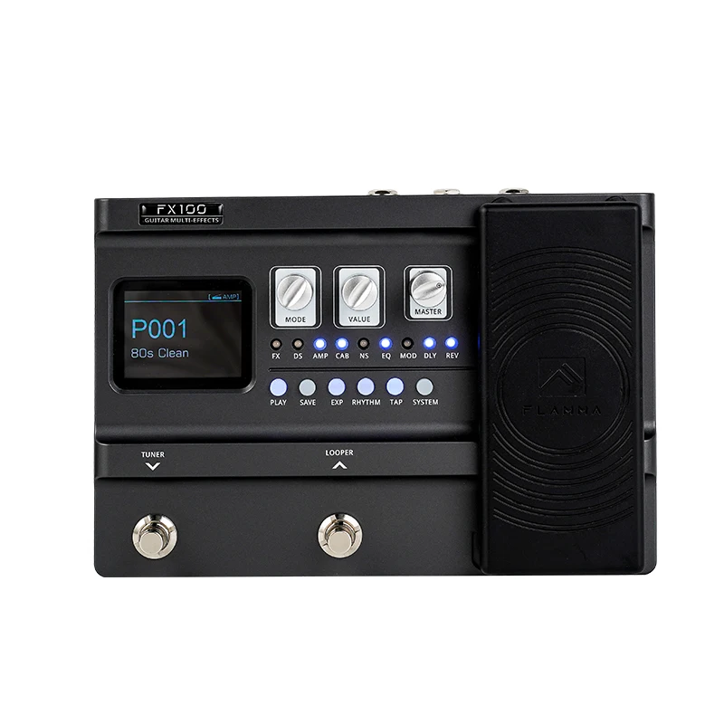 

FLAMMA FX100 Multi Effects Processor Guitar Pedal with 151 Effects 200 Preset 80-Second LOOPER Recording Loop Drum Guitar Parts