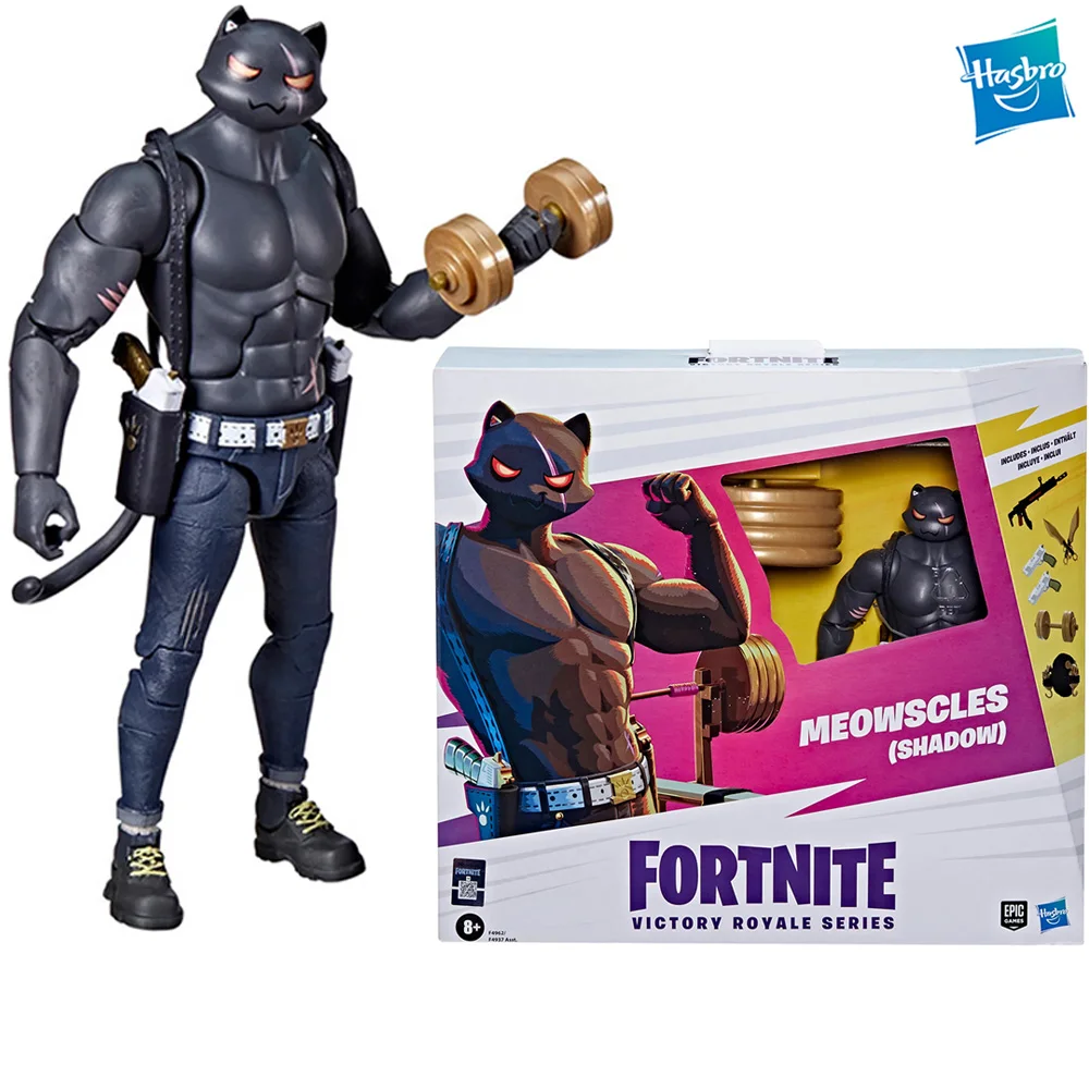 

[In Stock] Hasbro Fortnite Meowscles (Shadow) Victory Royale Series 6-Inch 9 Accessories Action Figure Collectible Model Toy