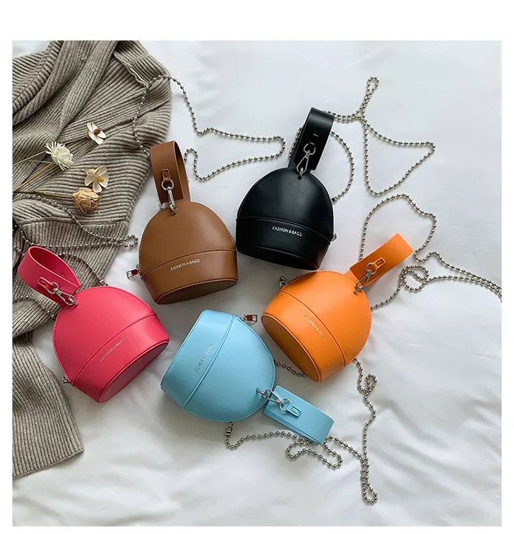 2022 New Mini Shell Bag Women's Bag Small Popular Design Fashion Portable Chain Popular One Shoulder Crossbody Bag