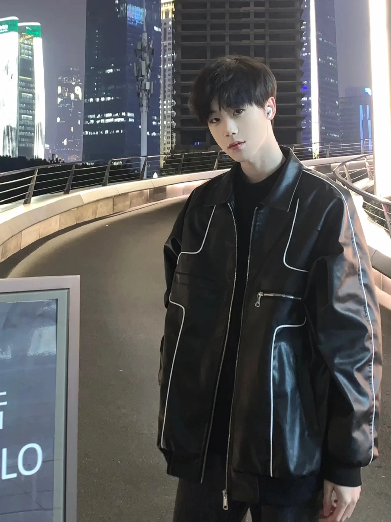 Кожаная куртка в американском стиле ретро мужская модная подростковая