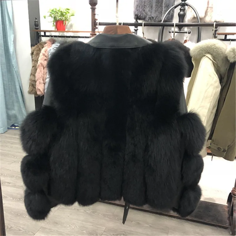 2022 Autumn and Winter Slim Fit Imitation Fox Fur Large Size 4XL Coat Fashion Short Splicing Fur Coat Black Pink Gray Fur Coat