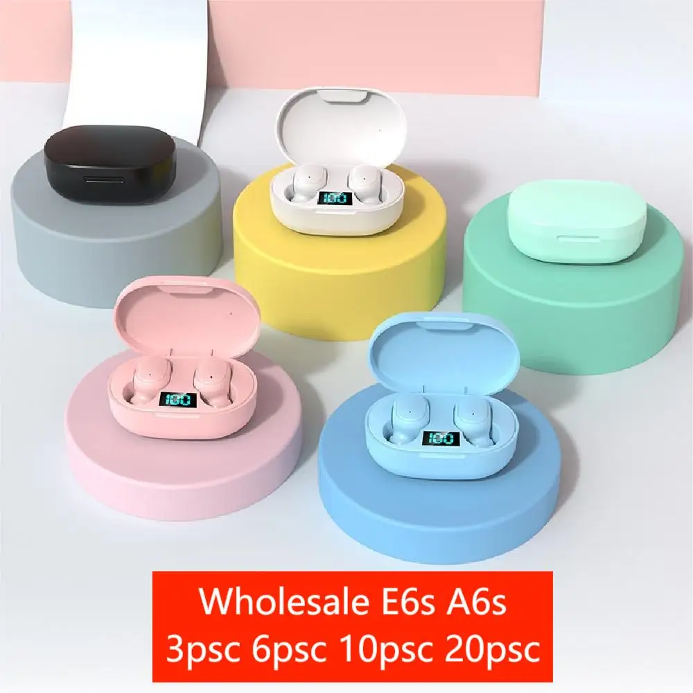 

Беспроводные наушники E6s A6S Tws, спортивные наушники со светодиодной подсветкой, водонепроницаемые Bluetooth-наушники для iPhone, Samsung, Xiaomi E10