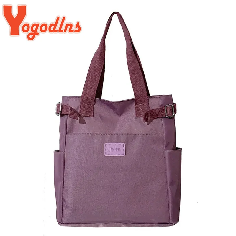 

Повседневная сумка на плечо из ткани «Оксфорд», вместительные простые однотонные дамские тоуты с ручками для покупок и путешествий