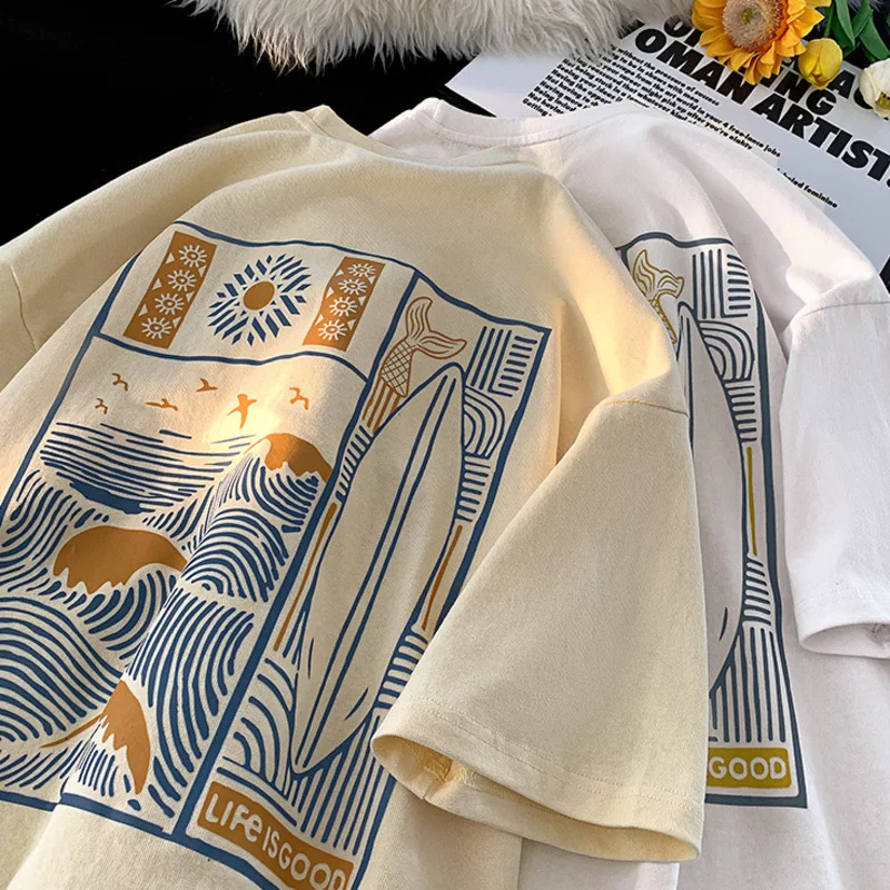 

Extfine 100% Cotton Japanese Style Graphic Tops Women Short Sleeve O-neck T-shirts Casual Harajuku Female Summer Tee Shirts