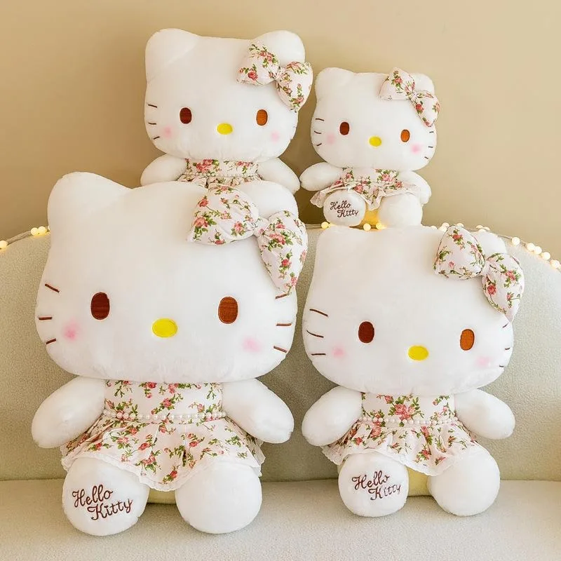 

Kawaii Sanrio Plushie Big Hello Kitty Plush Doll Stuffed Toy Room Decor Kt Cat Anime Cartoon Pillow Women Birthday Gift Girl
