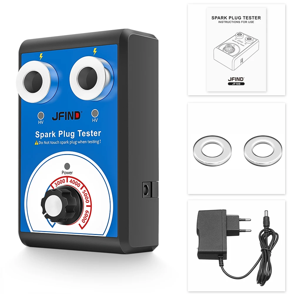 Тестер автомобильной свечи зажигания Jfind JF109 с двойным отверстием 13 мм 110 В 220 до 12