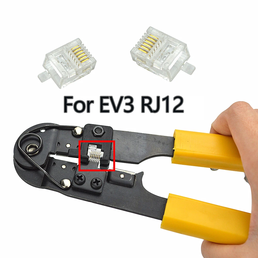 Плоскогубцы EV3 RJ12 6P6C инструмент для обжима штекеров прозрачная кристаллическая