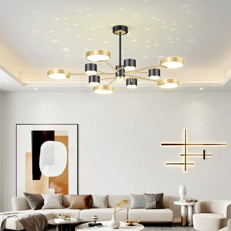 Роскошная люстра для гостиной в скандинавском стиле креативный красный