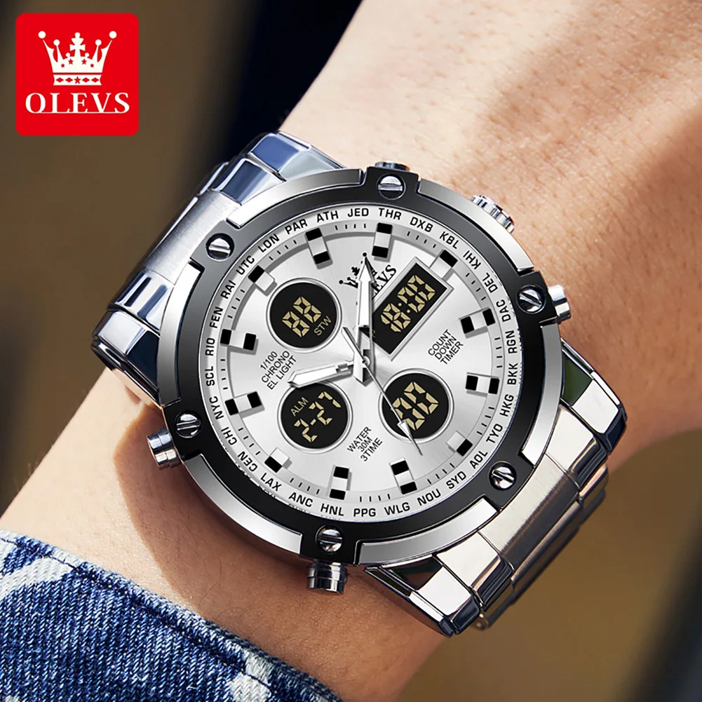

2023 The new star endorses OLEVS brand multi-functional electronic watch sports chronograph men's watch