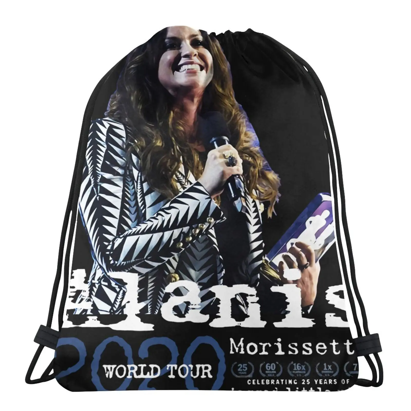 

Alanis Morissette Tour 2020 рюкзак с зазубринами 2686 с шнурком Сумка На Заказ Тканевые сумки Сумка-тоут женская сумка ткань