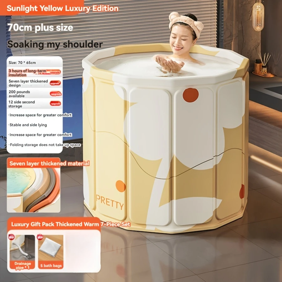 Надувная складная большая ванна портативная из ПВХ складное ведро для взрослых