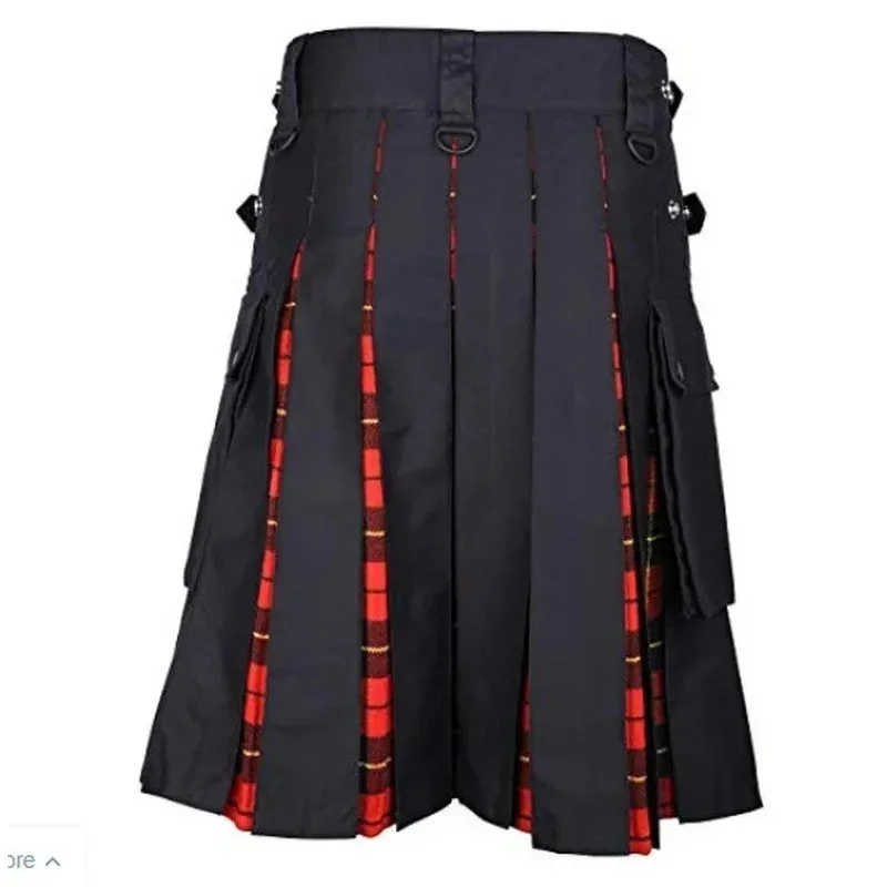 2026 Royal Scottish Hybrid Plaid Utility Kilts Tartan для взрослых, кельтский 19-й горный тактический костюм с ремешком, хлопковый наряд для мужчин, Bl (art.: 3920d33f679d9) - 3920d33f679d9