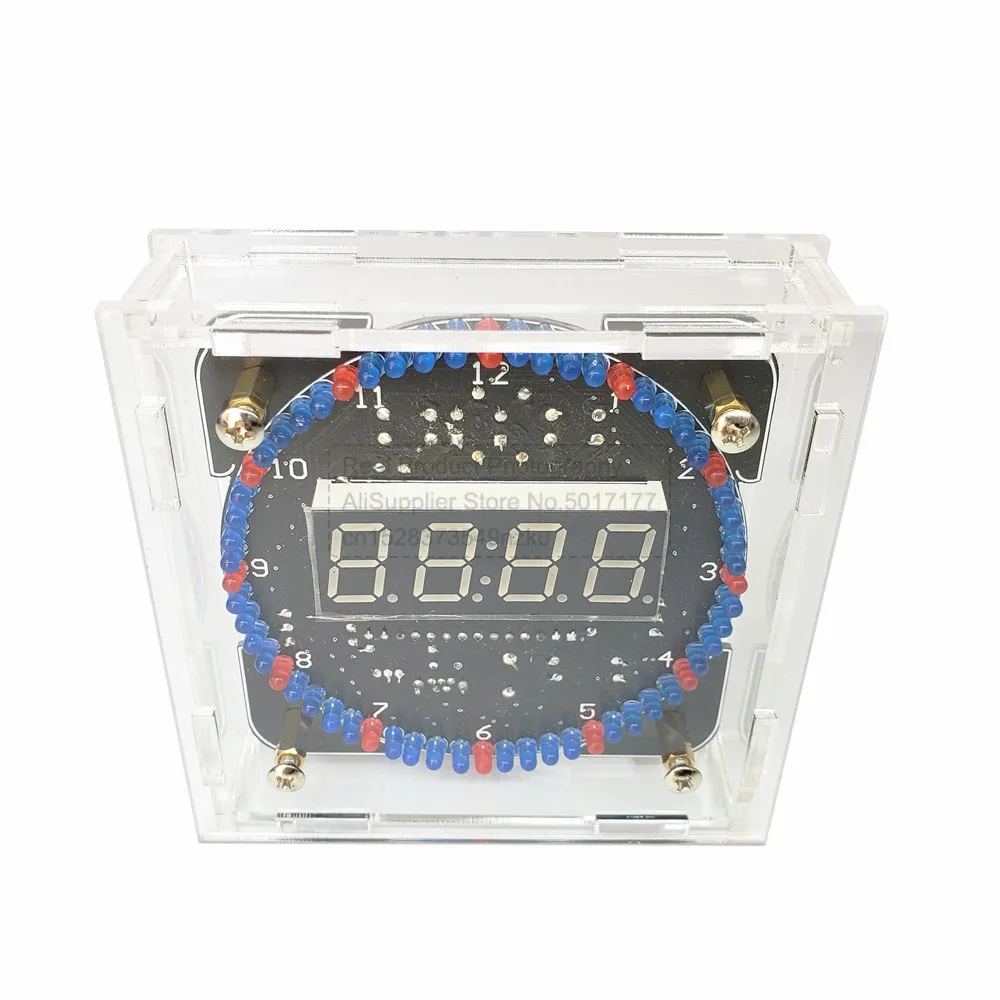 Электронный комплект сделай сам часы с вращасветодиодный светодиодным чипом IC