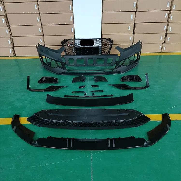 jakości zestaw karoserii do Audi A5 modernizacja RS5 przedni zderzak z kratką o strukturze plastra miodu materiał PP 2017-2019