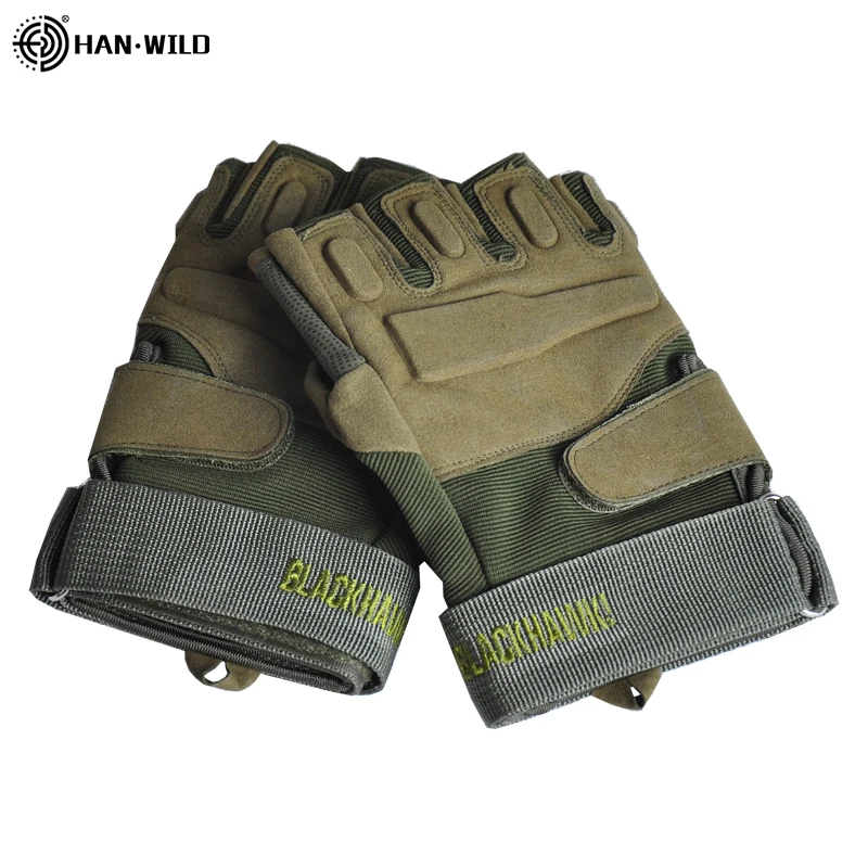 Outdoor Tactical Army Fingerless Gloves Anti-slip Paintball Airsoft Hunting Combat Riding Hiking Military Half Finger Gloves