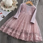 Весенние платья с длинным рукавом для маленьких девочек, вечернее платье для 3, 6, 8 лет, детское элегантное платье, платья принцессы, летнее платье для девочек 2022