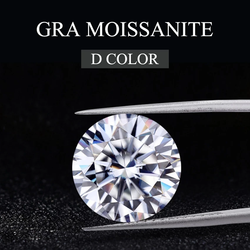 Loose Gemstones Moissanite Stones 3-15mm D Color VVS1 Top Selling Excellent Cut Pass Diamond Tester Hot High Grade Box Packaging