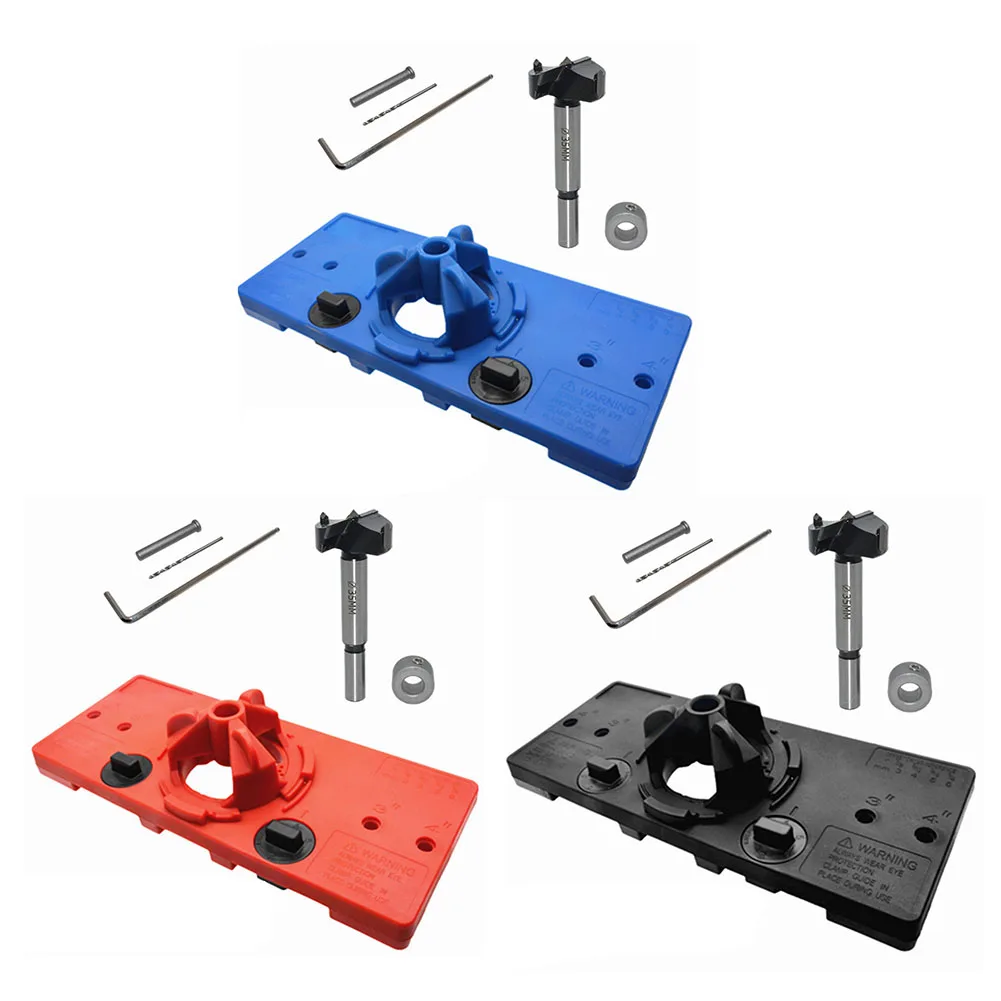 

35/26mm Hinge Punching Locator Set Forstner Door Cabinets Hinge Hole Drill Guide DIY Hand Making Woodworking Gadgets