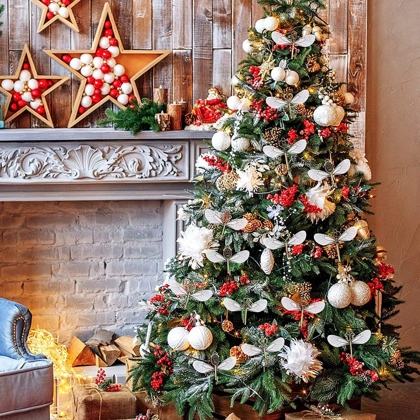 50 шт. винтажные подвески для ключей со скелетом летающих с парами крыльев Драгой