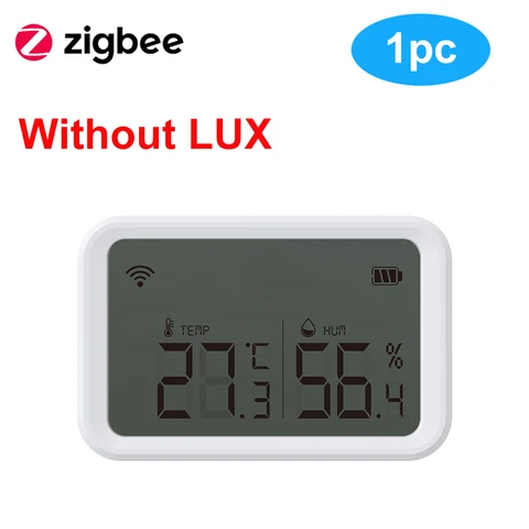 Датчик температуры и влажности Tuya Zigbee, детектор с ЖК-экраном, работает с Tuya Zigbee Hub Zigbee2mqtt