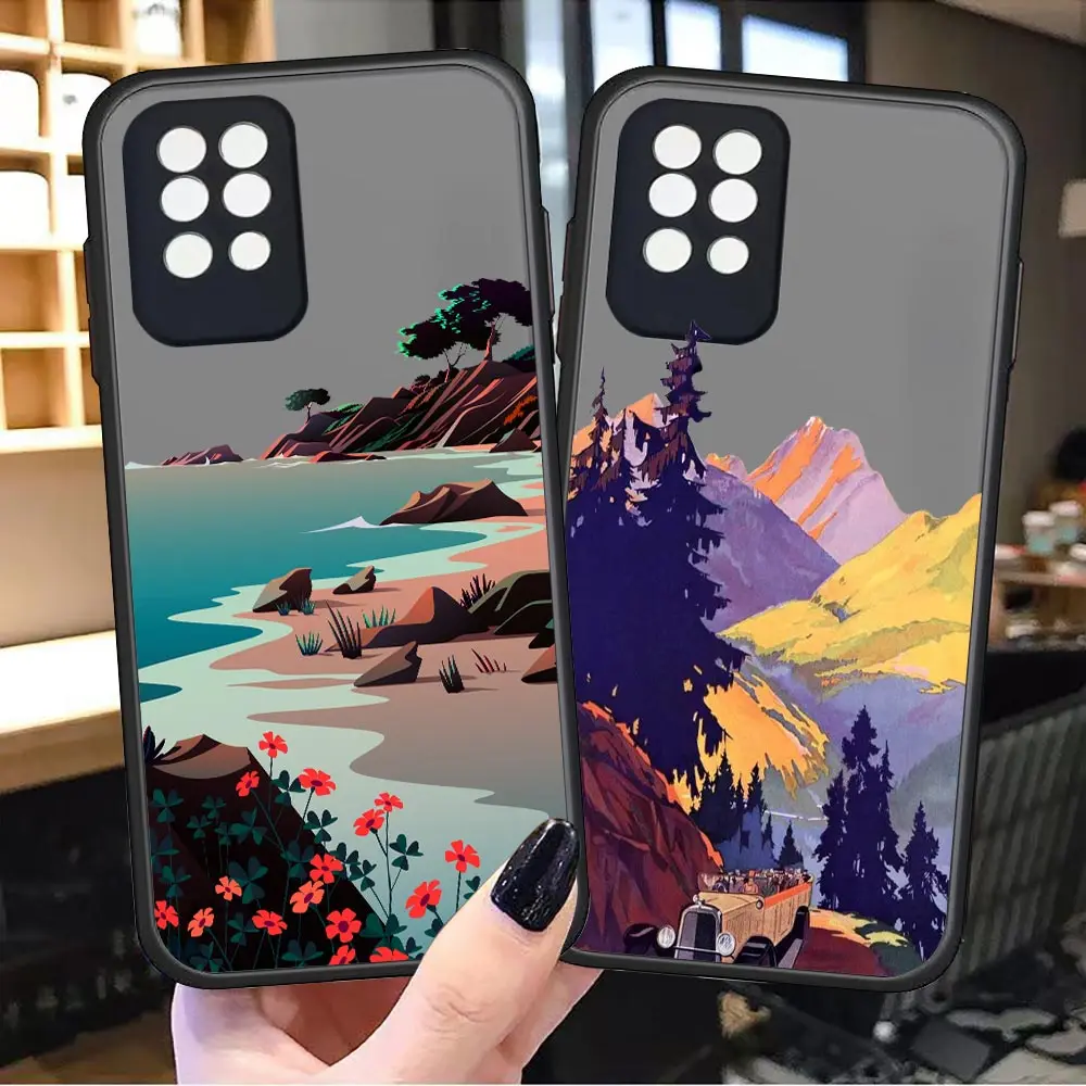 

Lovely Scenery Mountain Seaside Matte For Tecno Hot 11 S Case For Tecno Hot 12i 12 11s 11 10s 10i 10 9 8 Play Snfc Smart6 5 4 HD