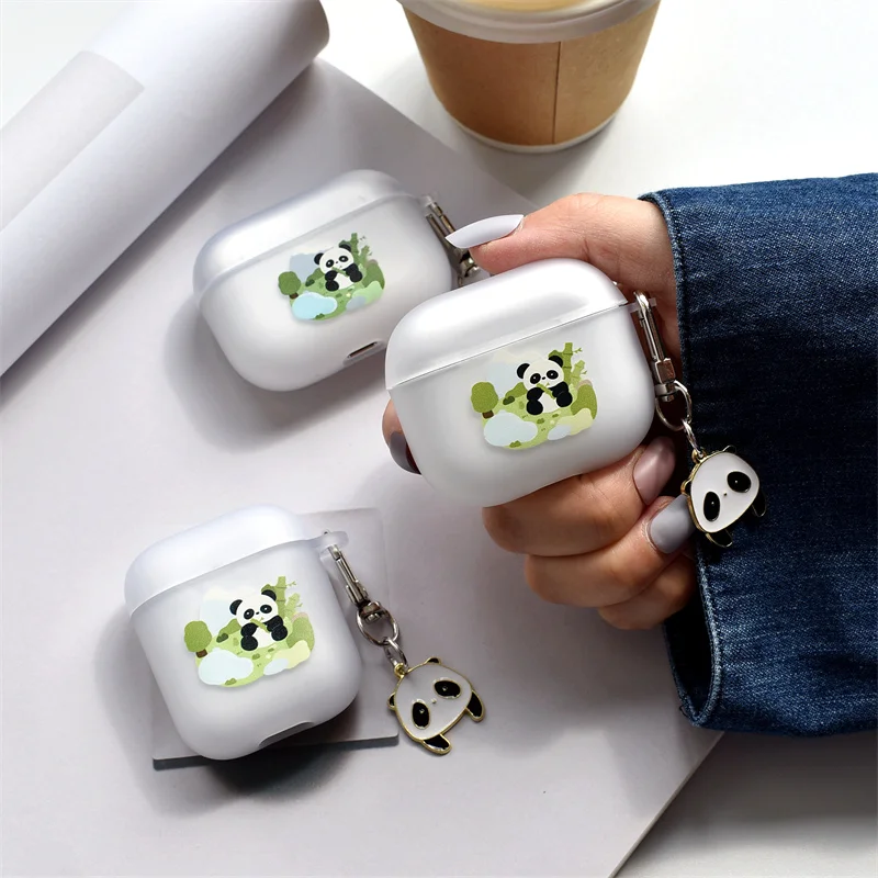

Модный чехол для Airpods Pro 2, милый мультяшный чехол с пандой, чехол для наушников с Bluetooth, защитные аксессуары 3-го поколения AirPods
