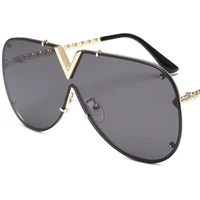 new rivet sunglasses siamese lens sun glasses unisex oversize frame eyeglasses anti uv spectacles color film adumbral a