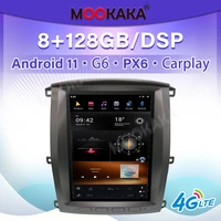 8g128gb voice control for lexus lx470 toyota lc100 2002 2007 android 11 px6 g6 gps navigation car multimedia video player