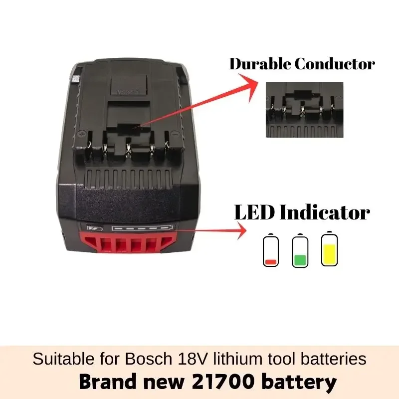 Фото 8AH/10AH/12AH для BOSCH Professional 18V 21700 батарея ProCORE 18V Li-Ion Замена для BAT609 BAT618 с bms №4