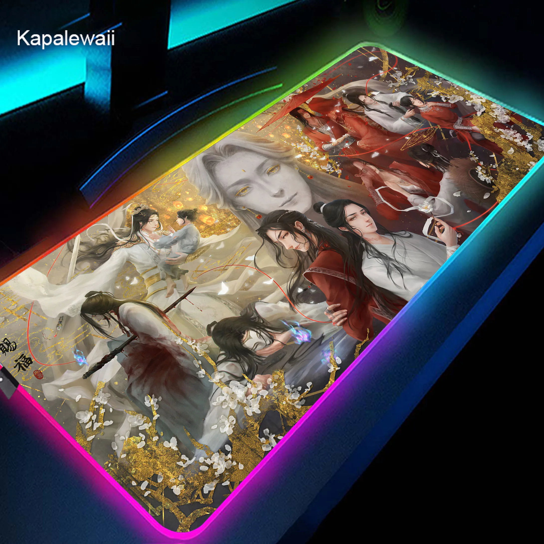 

RGB-коврик для мыши, размер XXL, для компьютера, коврик для мыши Guan Ci Fu, резиновые коврики для клавиатуры, игровые аксессуары, коврик для мыши 90x40 см, большой Настольный коврик