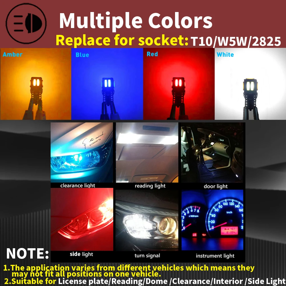 2pcs W5W T10 LED Clearance Light Bulb Lamp Canbus For Seat Ibiza 2 3 MK2 MK3 MK4 6L 6K Leon MK1 1M 1P Toledo Inca Altea Alhambra images - 6