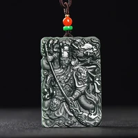mai chuanghetian cyan jade shenlong guan gong brand necklace pendant fashion elegant personality jewelry men women couple gift