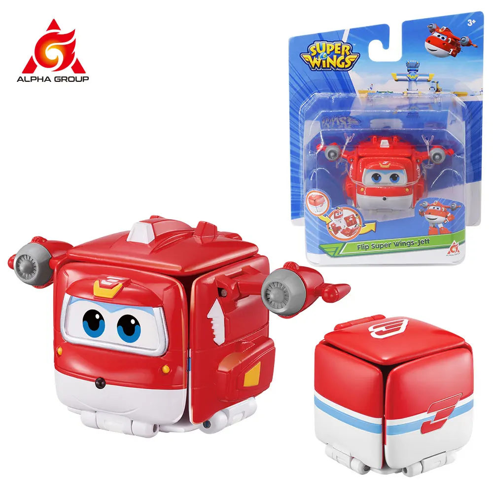 Super Wings S4 10x6.3cm Flip Surprise Package Express Plane Blocks Reversible & Transformable Cartoon Toy for Children Ages 3+