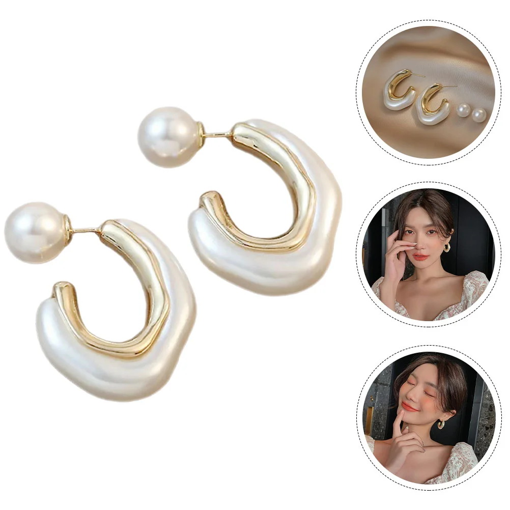 

1 pair of Female Earrings Women Pearl Earrings Unique Earrings Party Ear Dangling Earrings For Womenations