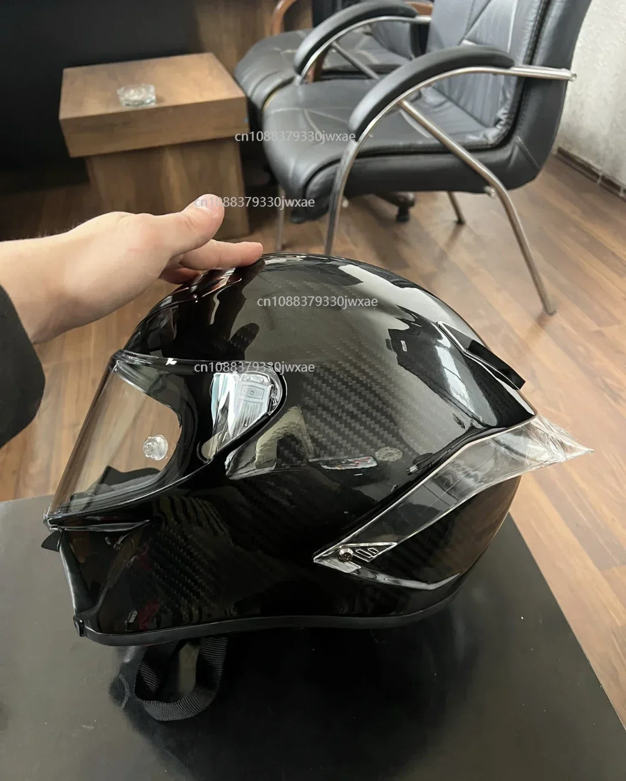 Полнолицевой шлем из углеродного волокна для мотокросса гоночный Capacete