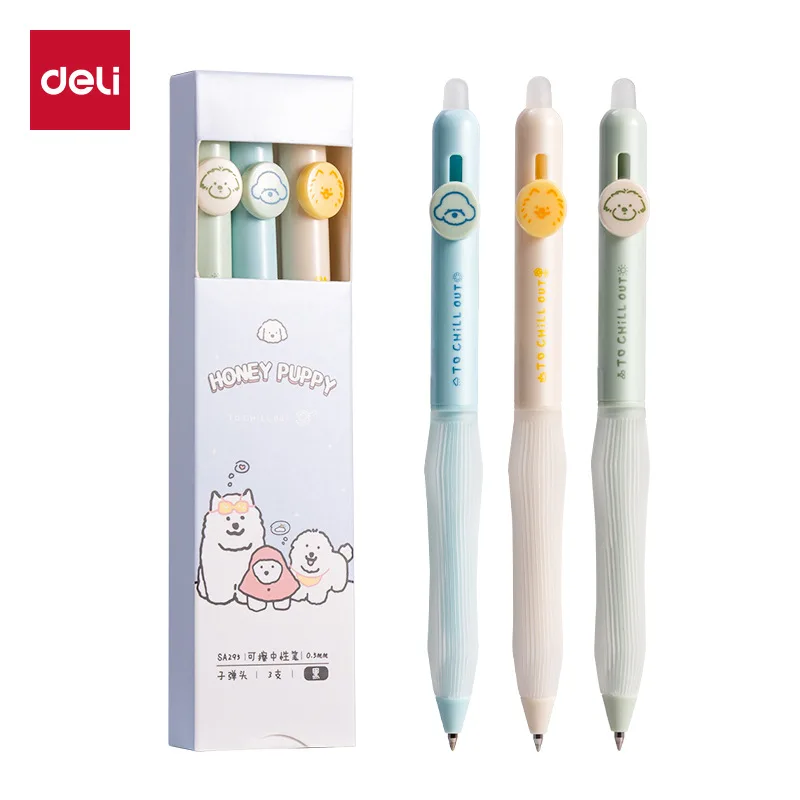 Ручки Deli со стираемыми гелевыми чернилами 0 5 мм 3 шт.