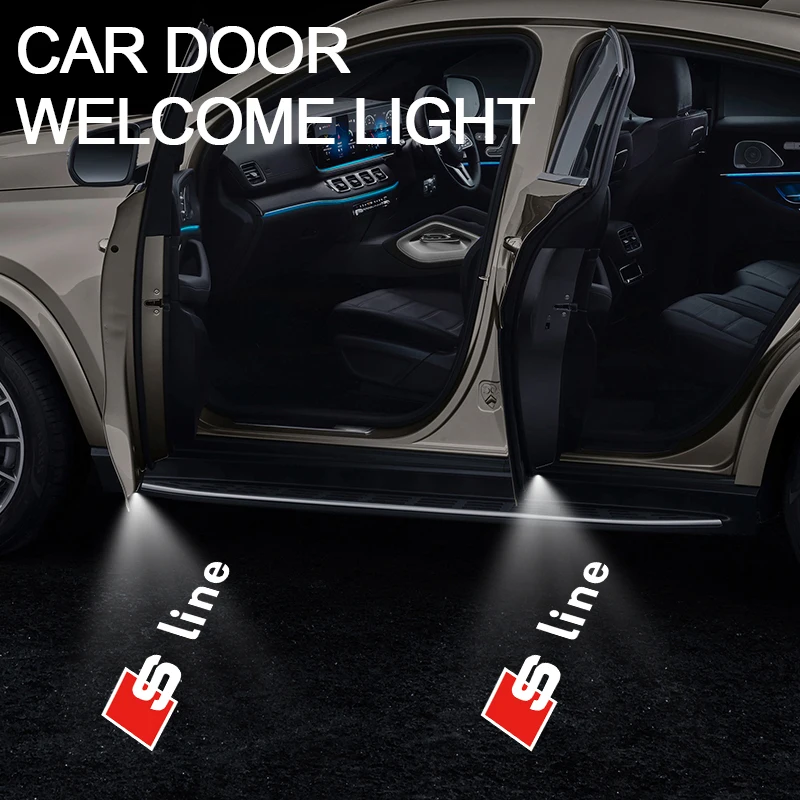 1/2 шт. автоматическая беспроводная дверная светодиодная проекционная лампа для