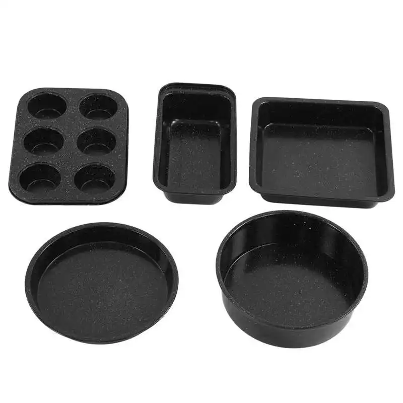 

Carbon Steel Bakeware Set Thickened Durable Good Thermal Conductivity Nonstick Bakeware Set High Hardness with Pizza Plate for