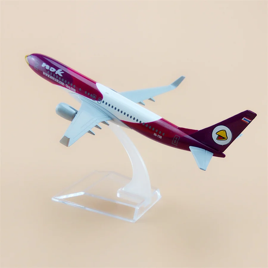 

16cm Alloy Metal Purple Thailand Air Thai NOK B737 Airlines Airplane Model NOK Boeing 737 Airways Diecast Plane Model Aircraft