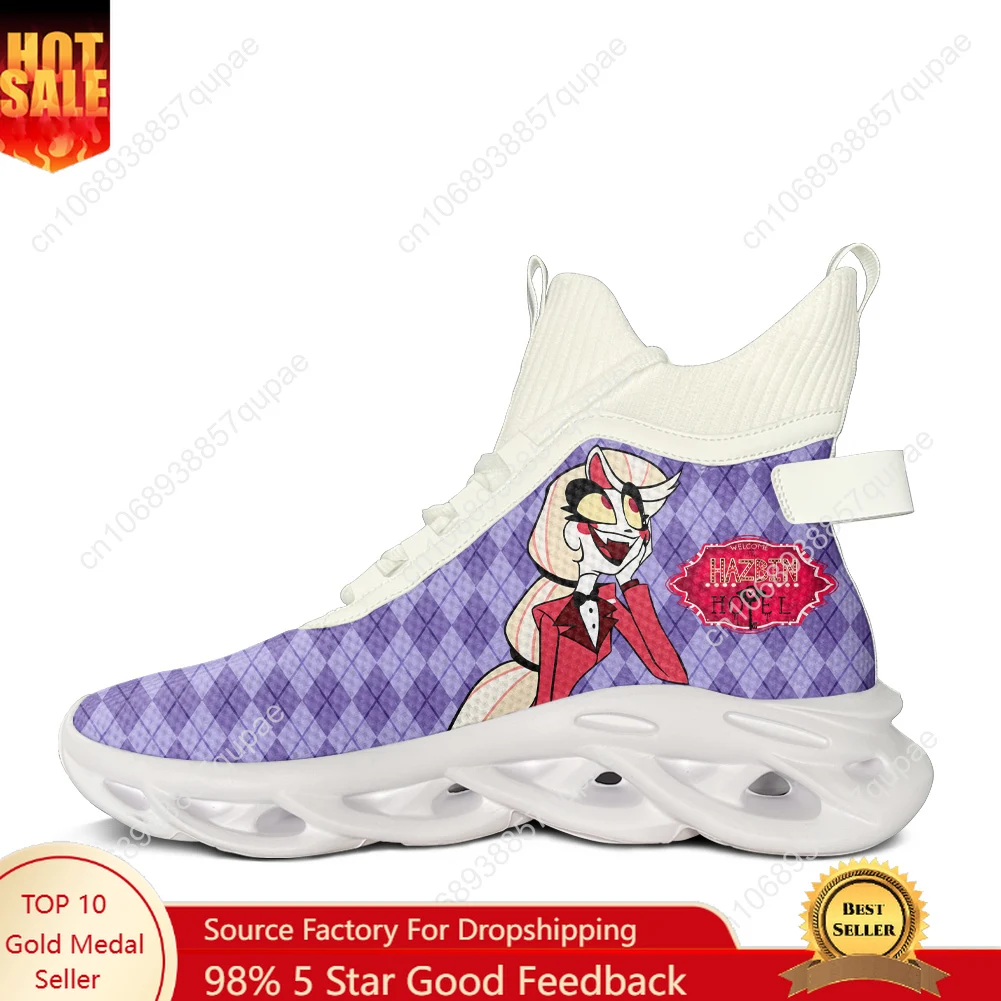H-Hazbin Hotel Высокие кроссовки Аниме Манга Мужчины Женщины Подростковые спортивные